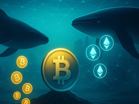 Bitcoin eladás, Ethereum vásárlás, mit művelnek a kriptós bálnák?